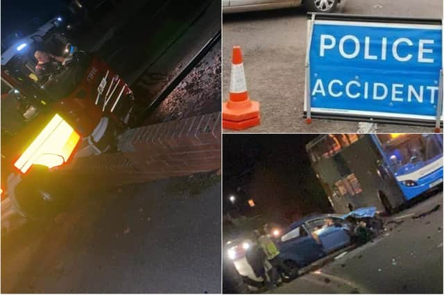 A fire engine was involved in a collision on High Street, Mosborough, Sheffield, last night