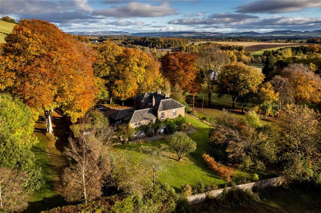 Aerial view of property looking south.