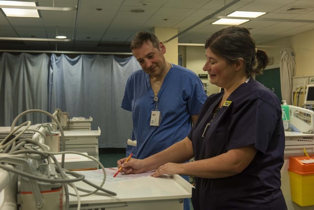 ICU Consultant Mike Gillies and Senior Charge Nurse Lesley Triseliotis