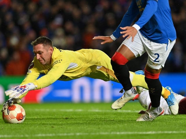 Goalkeeper pulled off an incredible late double-save to deny Sparta Prague on Thursday night  (Photo by PAUL ELLIS/POOL/AFP via Getty Images)