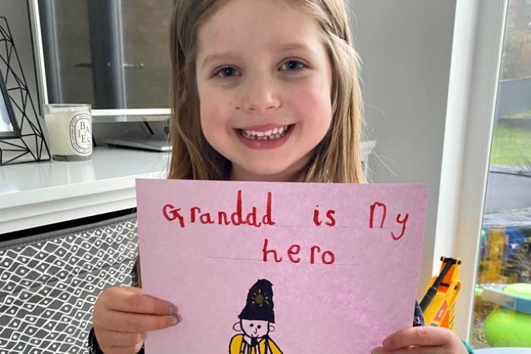 "My grandad is my hero," says High Oakham Primary School pupil.