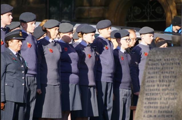 Teenagers from the Eckington Squadron air Cadets.