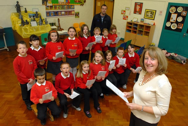 The Boldon CofE Primary School was pictured before a concert in 2007. Can you spot someone you know?