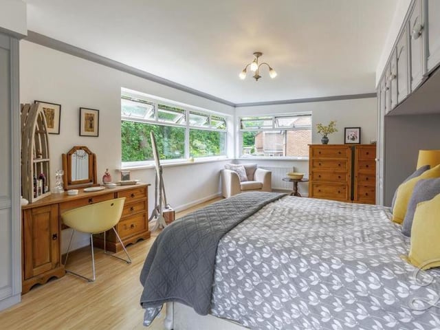 Another view of the first bedroom. It gives you a good idea of how big and bright it is.