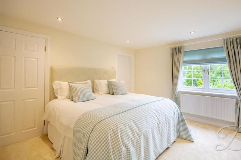 Another of the five bedrooms at the Manor House in Lower Bagthorpe. Simple in design but stylish too.