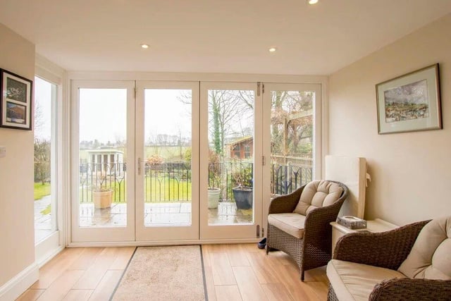 The buyers can enjoy a garden room with bi-folding doors that lead outside.