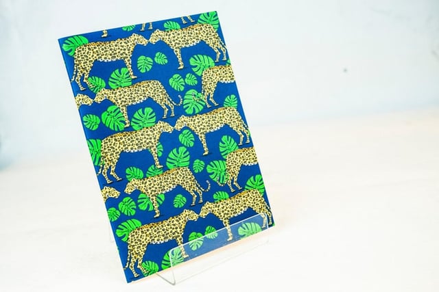 The Martha and Hepsie A5 Leopard notebook contains 40 blank pages, great for note writing or sketching.

 A5 Leopard Notebook – £5.00
Contact: https://www.weststudios.co.uk/
01246 500 799
hello@weststudios.co.uk