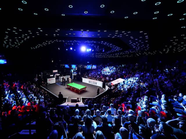 A general view inside the Crucible Theatre, Sheffield ahead of the semi-finals on Friday (Picture: Mike Egerton/PA Wire)