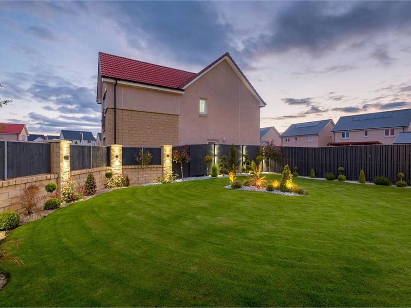 Rear garden lighting.
