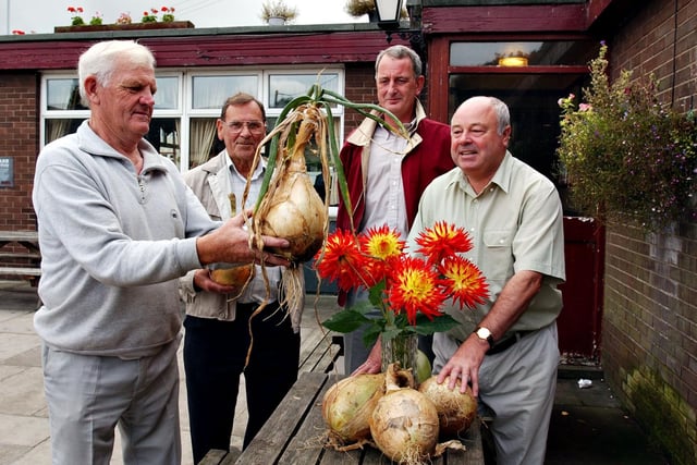 Members of the Board Inn Leek Club were pictured with their produce in 2003. Recognise them?