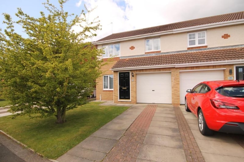 This property in Goldcrest Close with a driveway and garage is on the market for £155,000.