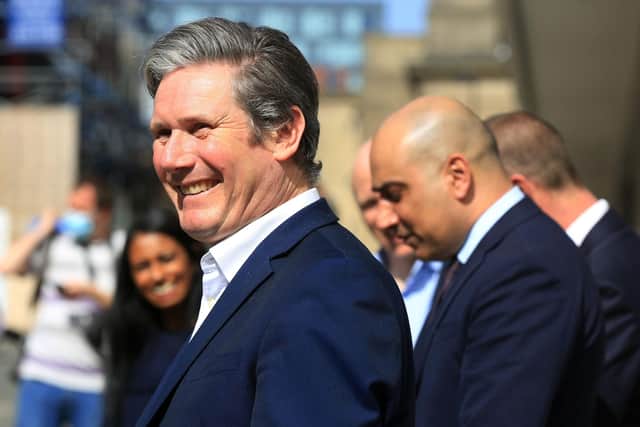 Labour leader Keir Starmer visited Sheffield, ahead of May's local elections. He visited local businesses and discuss the work being done by the council to tackle the pandemic and rebuild post covid, including work to regenerate the city centre around the Heart of the City development. Picture: Chris Etchells