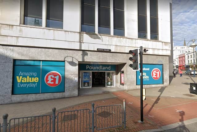 Poundland in Castle Square, Sheffield city centre