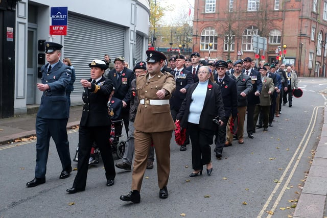 A remembrance service also took place in Ripley, starting with a parade to All Saints Church.
