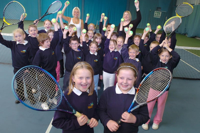 Pupils from Thorney Close School used money they had been awarded to get tennis lessons at the Puma Centre in 2009.
