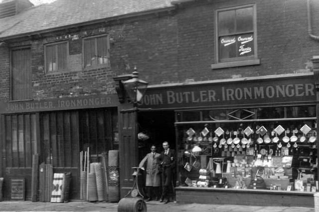 Butler's ironmongery store at the Silver Street/East Laith Gate junction, owner John Butler died in 1981