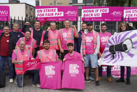 Dozens of BT workers in Sheffield joined 40,000 other staff across the UK today as part of a large scale walkout over pay.