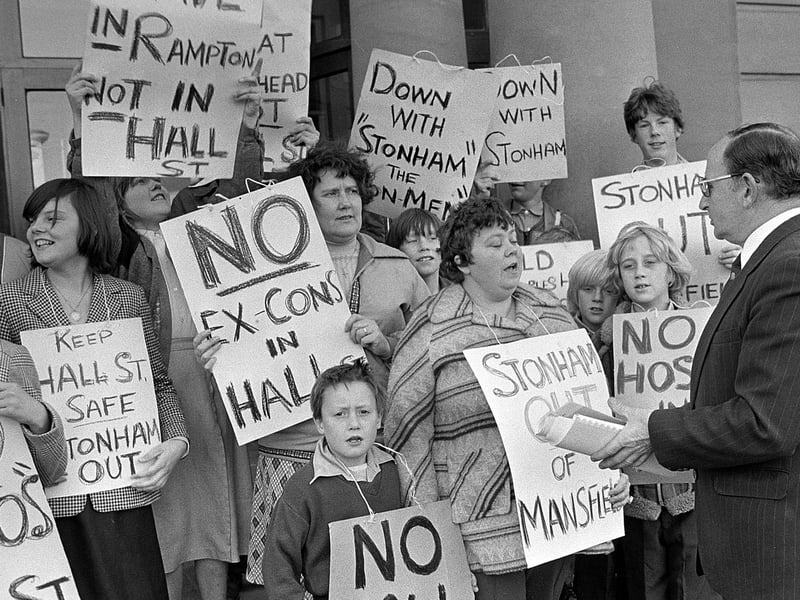 Protests over the plans for a hostel on Hall Street.