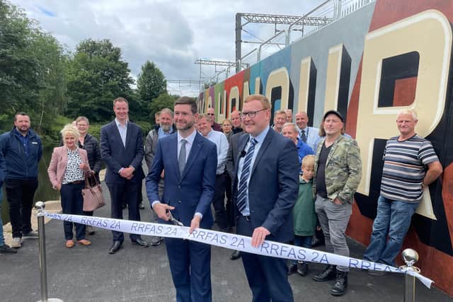 A colourful mural paying homage to the town’s cultural and industrial heritage was officially unveiled at Ickles Lock.