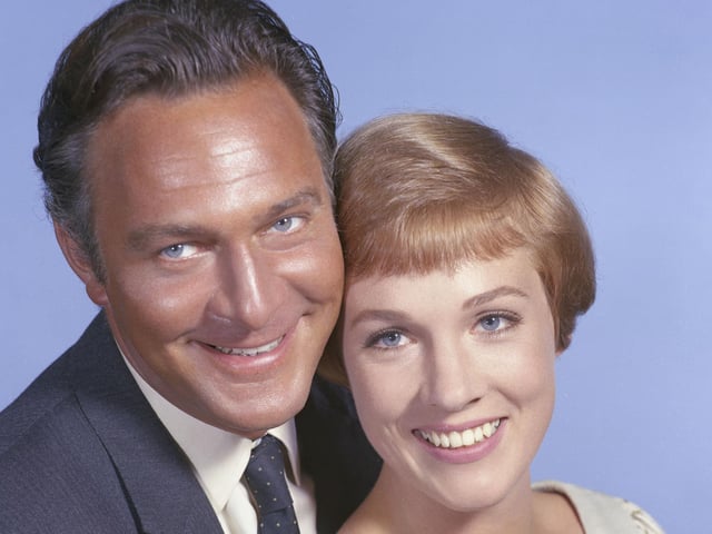 Christopher Plummer with Julie Andrews in The Sound Of Music, 1965.