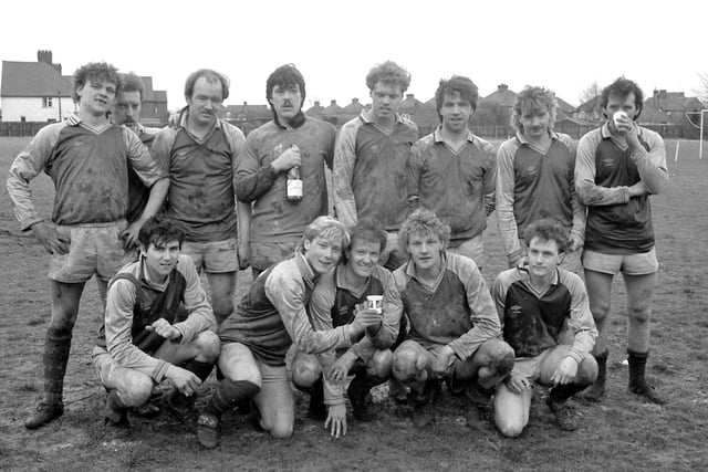 A very muddy post-match pic for this team.