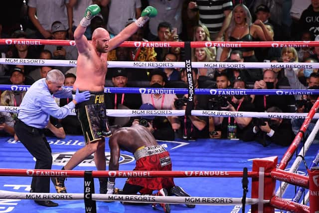 Tyson Fury retained his heavyweight boxing crown with an epic win over Deontay Wilder. (Photo: Getty).