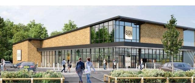 Image of a proposed building in the development.