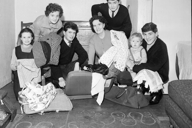 In the 1950s and 1960s many Edinburgh residents chose to emigrate to the New World in search of opportunity and new lives. Mrs G Jamieson and family are shown packing their bags at 259 Leith Walk for their one-way journey to New Zealand in March 1963.