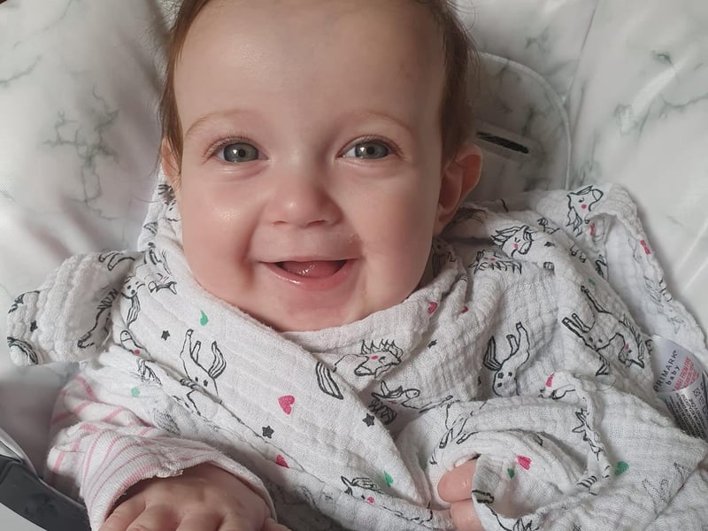 Nicole Louise Craggs, said: "Our cheeky, beautiful princess Elodie Robyn Reynolds born at DRI on the 29/08/20, at 20:18pm weighing 6lbs 12oz."