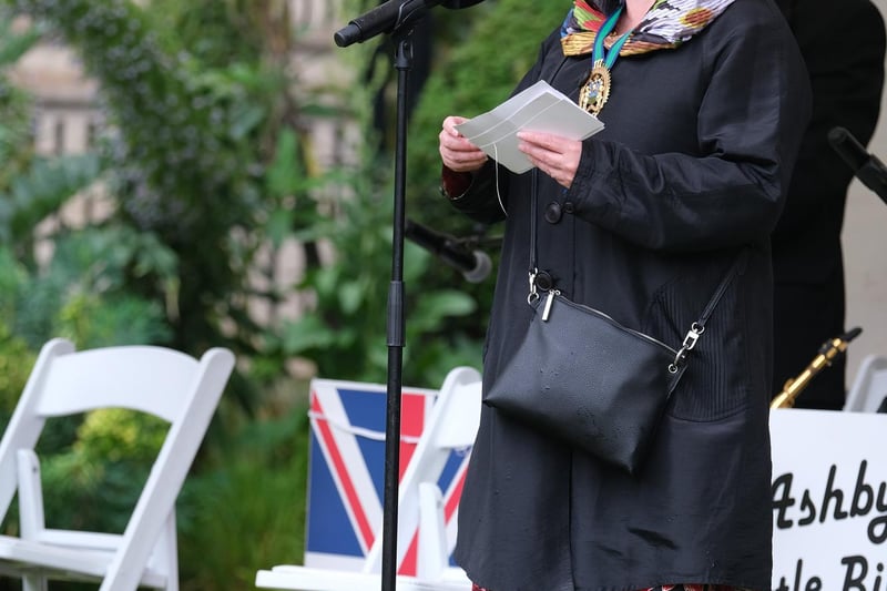 A smaller armed forces day celebration was held in Sheffield's Peace Gardens under COVID rules