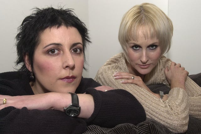 Pictured at the Sudio Sheffield in 2001 are The Human League girls Joanne and Susan