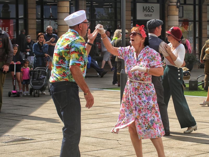 A bit of dancing in the courtyard.