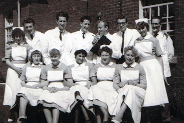 Nurses attending the preliminary training school at St James's  in 1958/60 prior to qualifying
St James Hospital Nurses Prizegiving