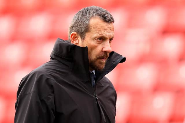 BARNSLEY, ENGLAND - OCTOBER 24: Slavisa Jokanovic, Manager of Sheffield United looks on following the Sky Bet Championship match between Barnsley and Sheffield United at Oakwell Stadium on October 24, 2021 in Barnsley, England. (Photo by George Wood/Getty Images)