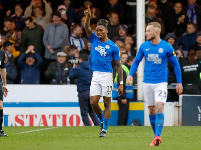 Ivan Toney celebrates making it 2-0