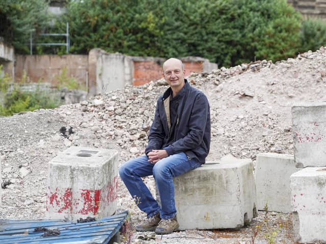Feature pics on the. site of Sheffield Castle. Martin Gorman (Chair Friends of Sheffield Castle). Picture Scott Merrylees