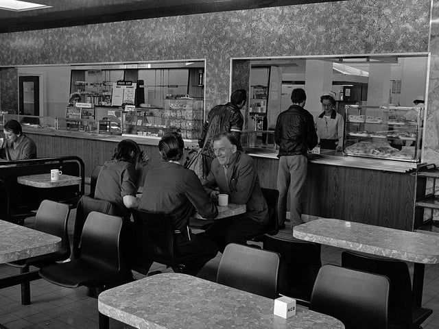 The old canteen, pictured more than 40 years ago.