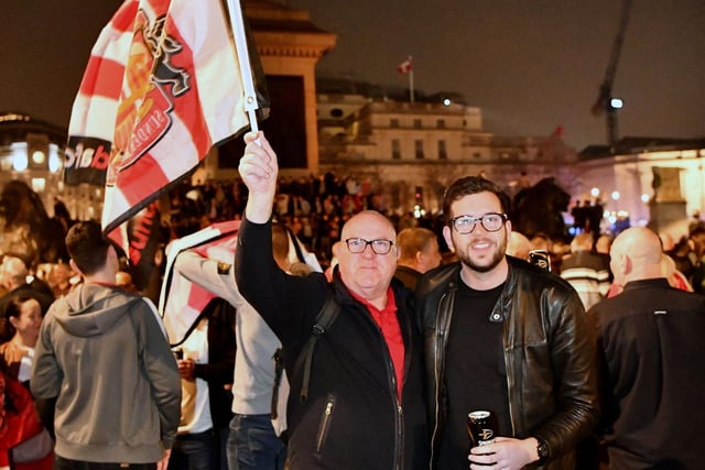 They were two of the thousands who roared on Sunderland in the capital.