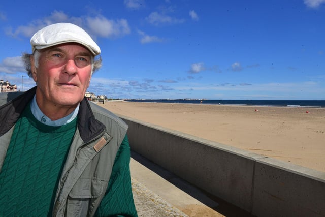 Steve Nelson, 75, taking in the wonderful view at Seaton Carew.