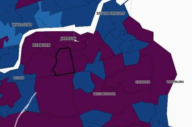 13 areas with the highest covid rates in South Tyneside