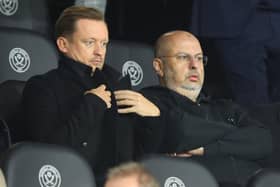 Sheffield United chief executive Stephen Bettis (left) with owner Prince Abdullah (right)