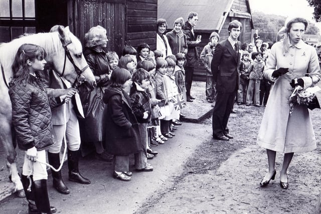 It was a great occasion for children and livestock alike when Princess Anne visited Whirlow Hall Farm, Sheffield on 19th July 1980