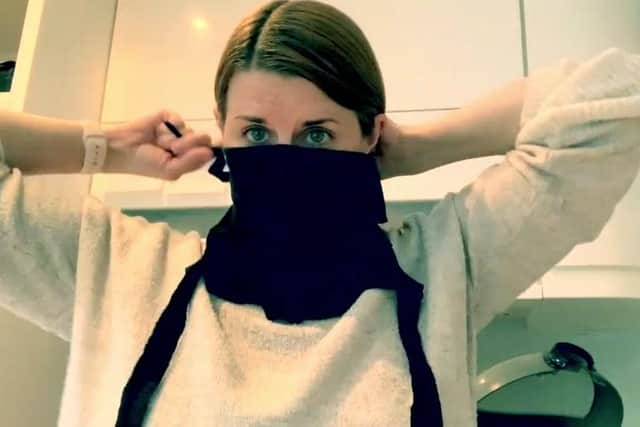 How to DIY your own cloth face covering out of an old t-shirt - according to today's government advice