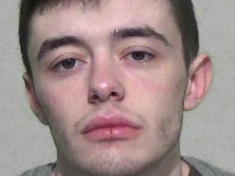 Brown, 21, of Sunderland, was locked up for 18 months after admitting onc count of assault occasioning actual bodily harm, two counts of common assault and one count of criminal damage on March 29.