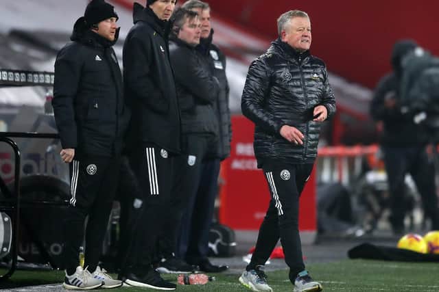 Chris Wilder and Alan Knill (second left): Simon Bellis/Sportimage
