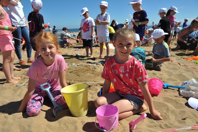 Westoe Crown pupils taking part in the annual Sandcastle Challenge at Sandhaven Beach. Remember this from 2018?