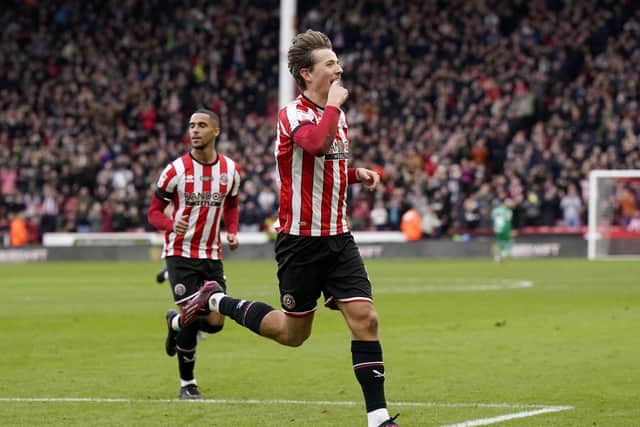 Sander Berge was also on target for Sheffield United at Bramall Lane: Andrew Yates / Sportimage
