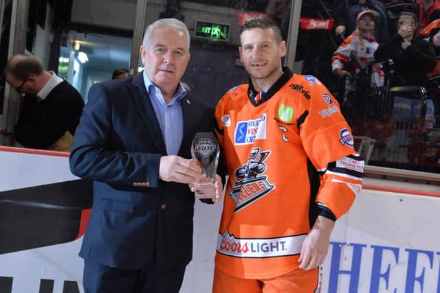 Sheffield Steelers owner Tony Smith with Jonathan Phillips