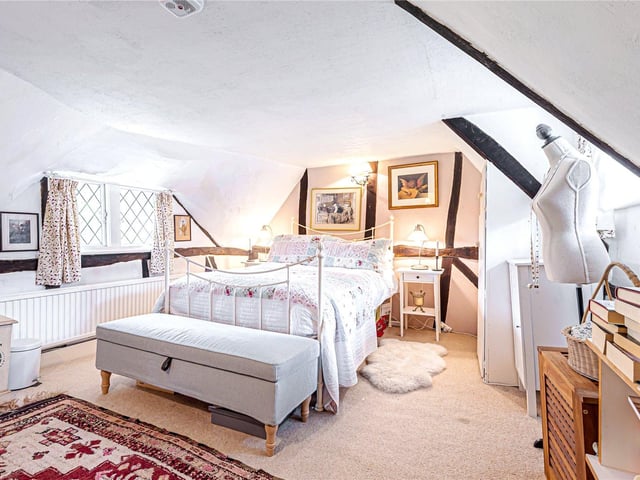 This three bedroom Grade II listed thatched cottage in Nether Wallop is on the market for £900,000. It is listed by Fine and Country.