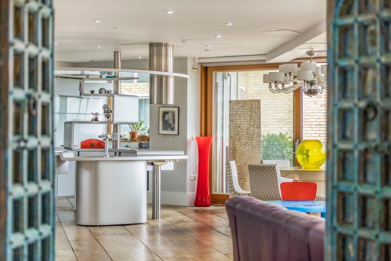 The Pininfarina Italian designed Snaidero Acropolis concentric kitchen which featured in the Thunderbirds film. Picture: Fry and Kent